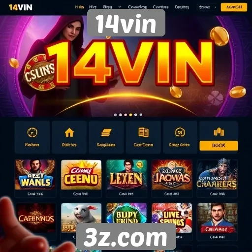 Funcionalidades do site 14vin para jogadores